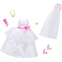 Set con abito da sposa per la bambola Barbie nel giorno delle nozze - 1 pz.