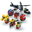 City - 60462 Juego combinado con helicóptero, camión de bomberos y submarino