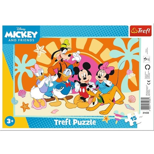 Trefl Mickey Mouse Framed Puzzle, 15 pieces - Playpolis