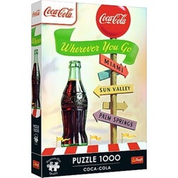 Premium sestavljanka 1000 kosov - Coca / Fanta / Sprite - Kamorkoli greš - 1 k.