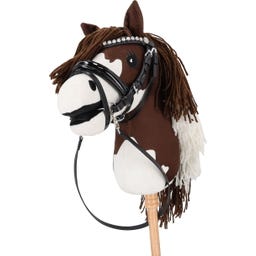 QHP Hobby Horse Hoofdstel Sunset - Zwart - 1 Stuk