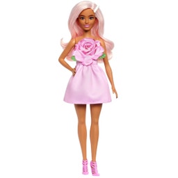Bambola Fashionistas n. 238 con abito rosa senza spalline
