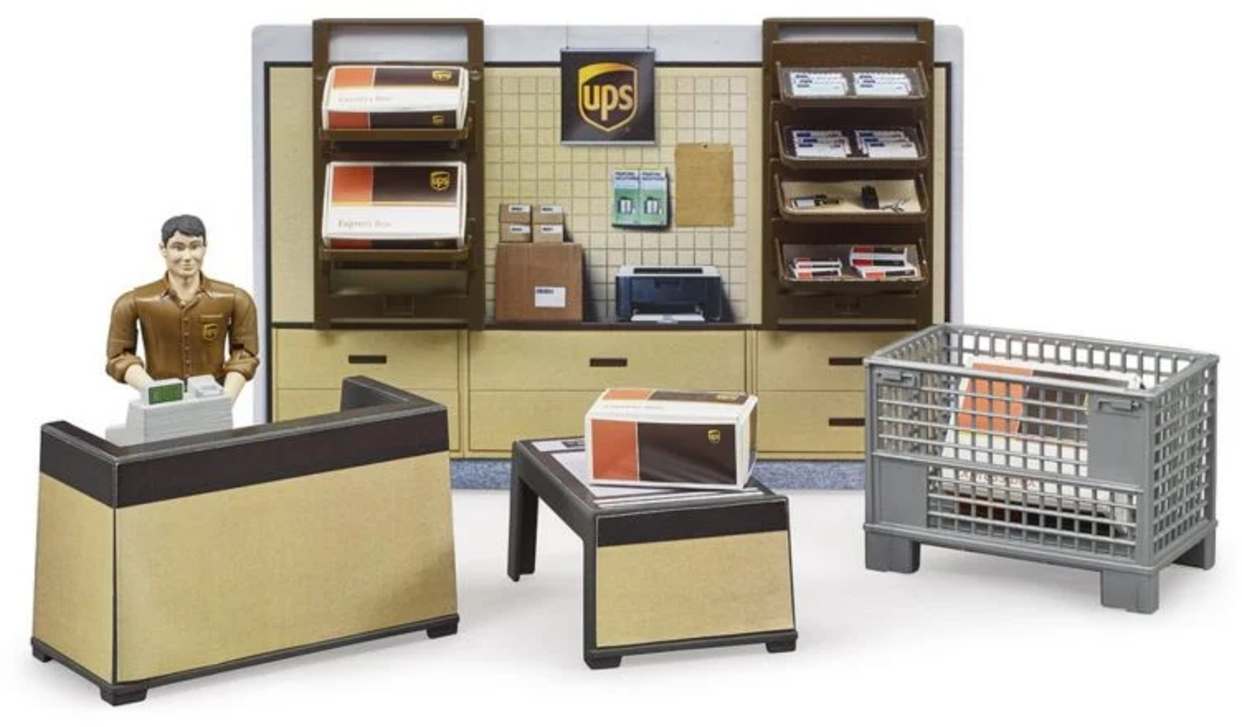 Bruder Bworld UPS Paketshop Playpolis