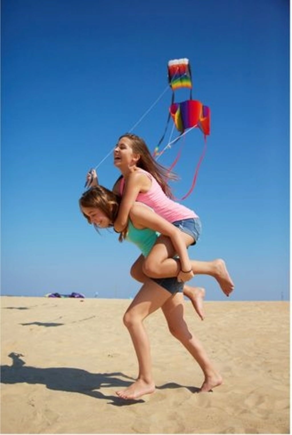 HQ 106718 Parafoil Easy Rainbow Aquilone Per Bambini Dai 5 Anni - 56x35 Cm, Con Coda, Bobina E Corda 40 M, Facile Da Montare, Leggero E Colorato