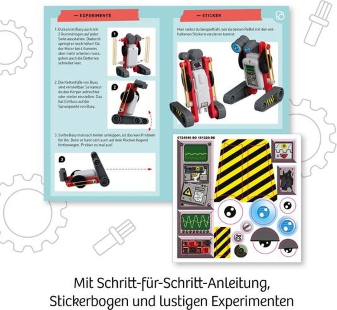 Kosmos ReBotz – Buxy Il Robot Saltellante, Kit Esperimenti Per Bambini, Giocattolo Creativo Con Componenti Riciclati