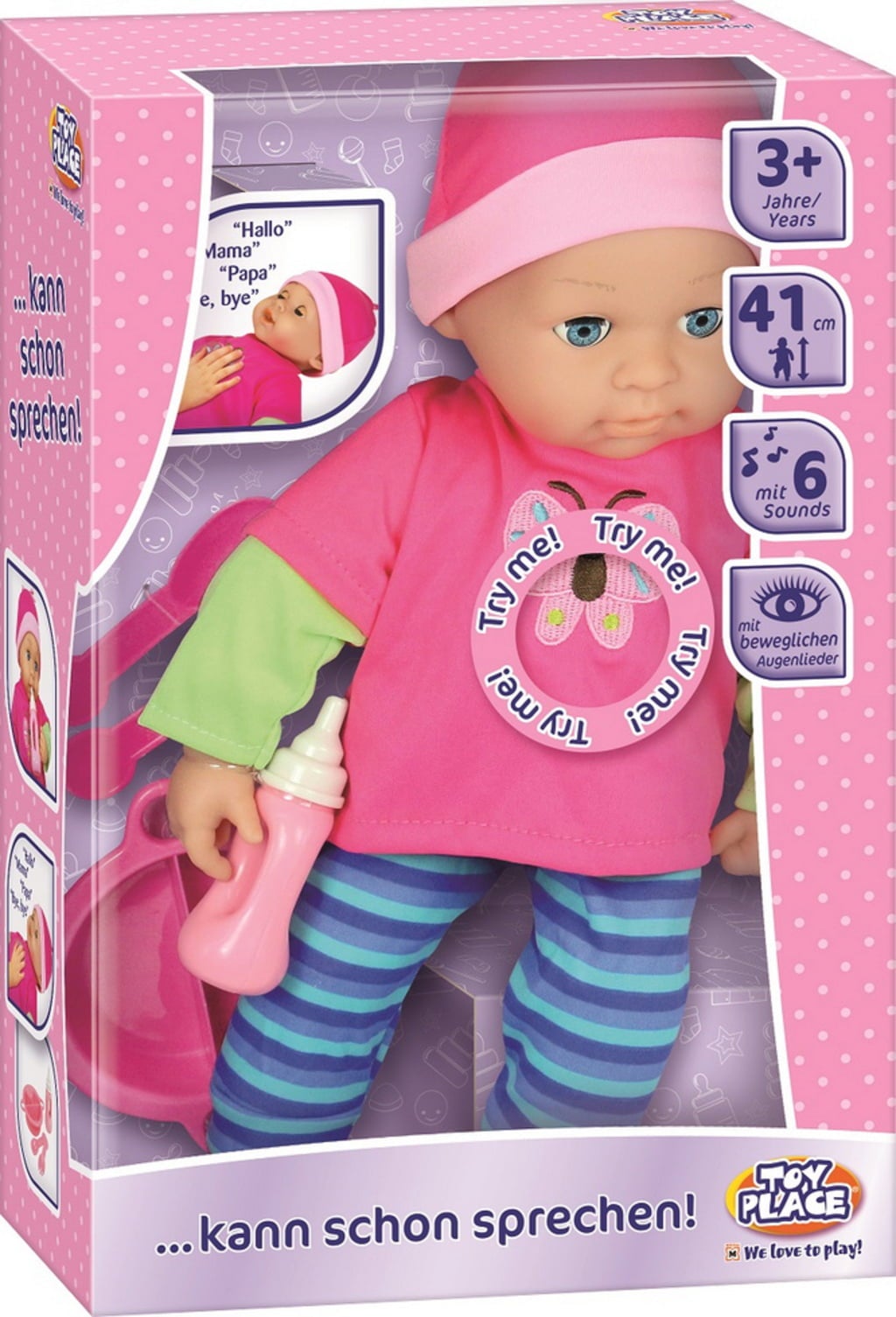 Bambola Piccola Sigikid Softdolls Rosa | Pupazzo In Tessuto Con Vestito Rimovibile 6 Mesi+ | Giocattolo Primo Anno Bambino