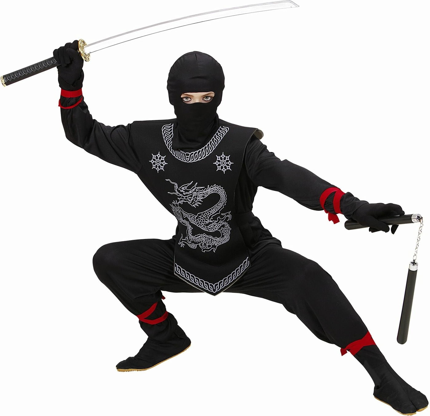 Widmann Black Ninja Costume for Children - Playpolis